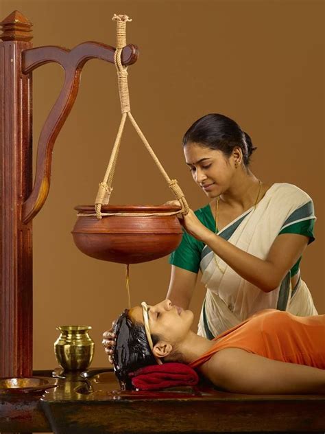 shirodhara is a form of ayurveda therapy that involves gently pouring liquids over the forehead