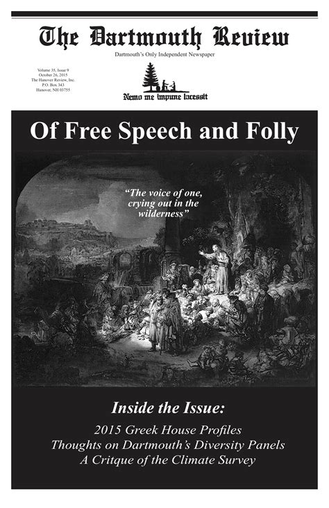 Of Free Speech And Folly The Dartmouth Review