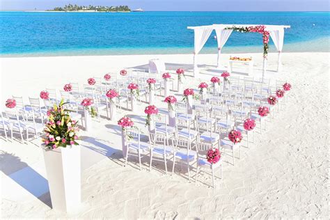 White Beach Wedding Setting · Free Stock Photo