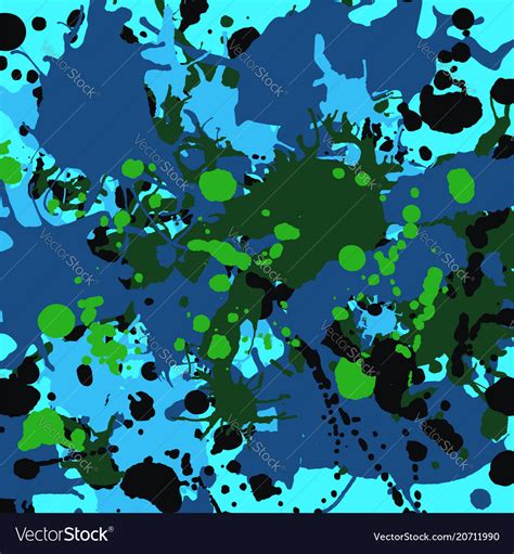 Blue Green Black Turquoise Camouflage Royalty Free Vector