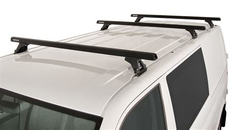 The shelf's 1/8 steel construction helps give the shelf an impressive 500 lbs (226 kgs) weight capacity and a depth of 28 inches (711 mm). #JA0829 - Heavy Duty RLTF Black 3 Bar Roof Rack | Rhino-Rack