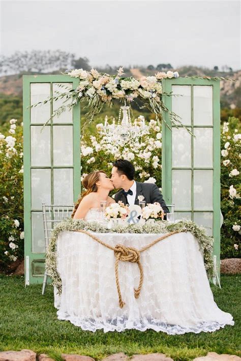15 Romantic Wedding Sweetheart Table Decoration Ideas Oh