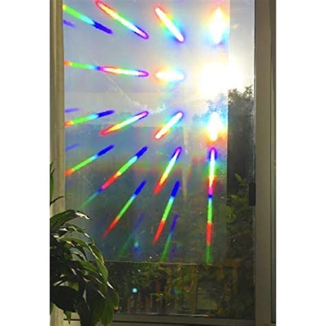 Decorative Window Film Holographic Prismatic Etched Glass Effect Fill