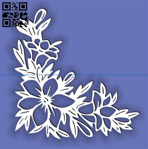 Floral Flowers E0014444 File Cdr And Dxf Free Vector Download For Laser