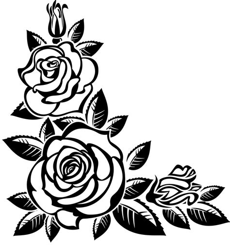 Rose Bouquet Template for SVG Design Silhouette of Flower | Etsy