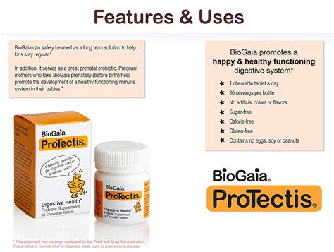 1 tablet servings per container: BioGaia, ProTectis, Digestive Health, Probiotic Supplement ...