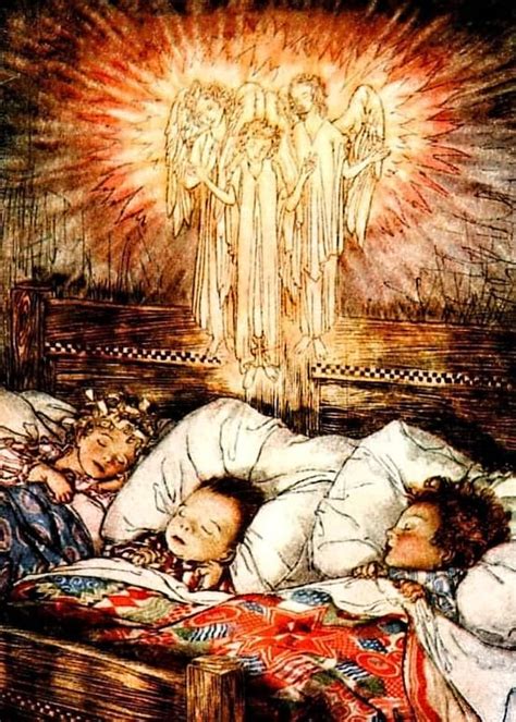 Guardian Angel Watching Over Children While They Sleep Etsy