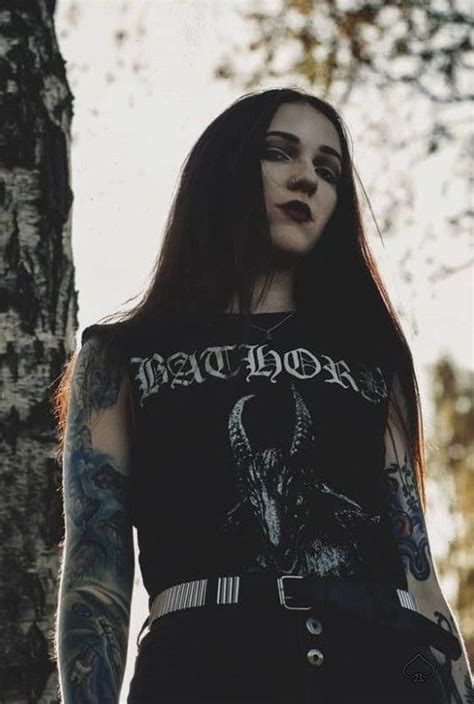 pin by melina suelzle on metalheads metalhead girl metal girl style black metal girl