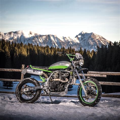 In this version sold from year 2000 , the dry weight is 168.0 kg (370.4 pounds) and it is equipped with a single. Kawasaki KLR 650 "Monster Tracker" by 7 Seven Customs ...