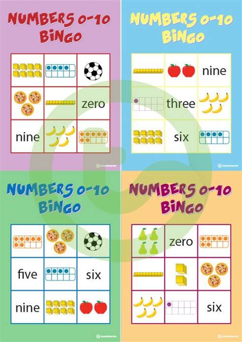 Numbers 010 Bingo Teaching Resource Teach Starter Bingo Teaching