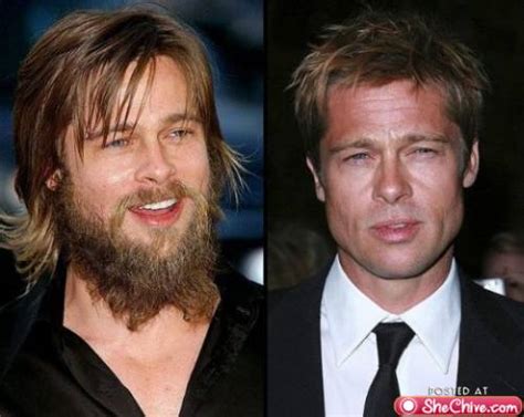 Uniquepic Celebrities With And Without Beards