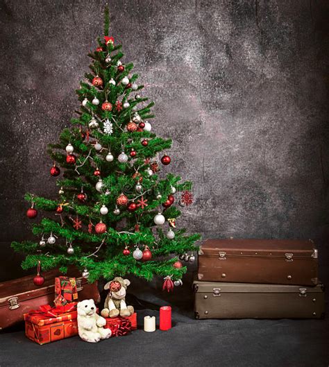 Christmas Tree With Christmas Ts Stock Photo Image Of Pine Noel