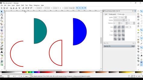 How To Draw A Semi Circle In Inkscape Youtube