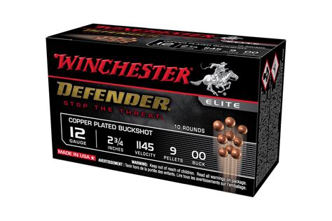 winchester 12 ga 2 3 4 inch 9 pellet 00 buckshot defender 10 box vance outdoors