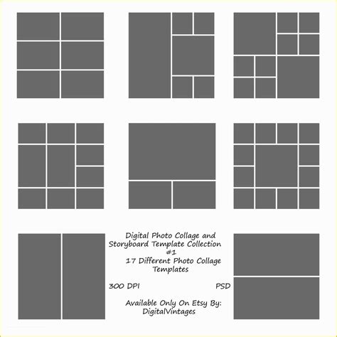 Free Collage Templates Of Instant Download 12×12 Storyboard Graphers