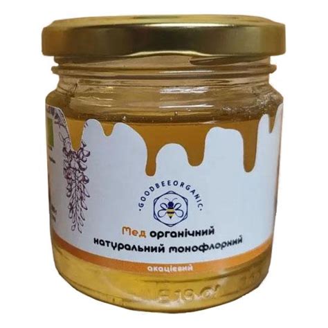 ᐉ Мед органический натуральный акациевый 350 г (14372643) • Купить в ...