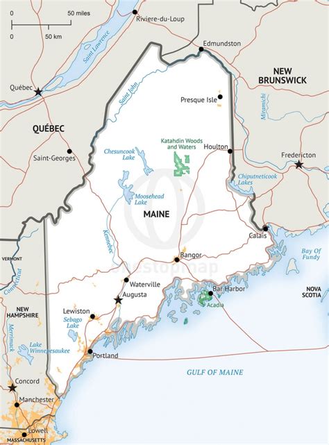 Printable Map Of Maine Coast Map Of Maine With Cities And Towns