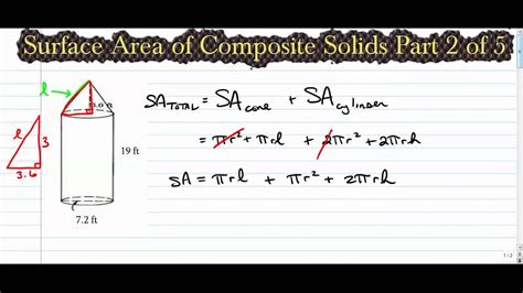 Surface Area Of Composite Solids Part 2 Of 5 Youtube