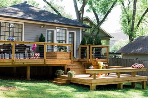 Leveling the yard to decrease the slope will remedy many of these problems, allowing your backyard to become an inviting space. Determining the Size and Layout of a Deck | how-tos | DIY