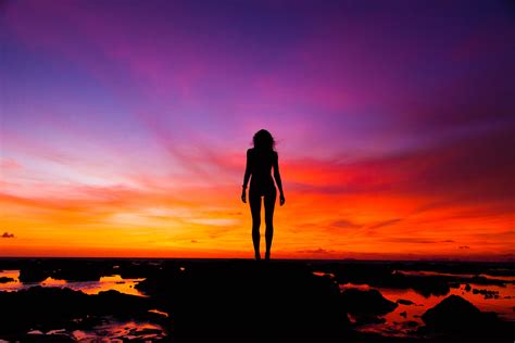 Free photo: Silhouette Photography of Woman - Silhouette, Person, Rocks ...