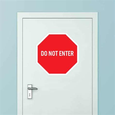 Removable Stop Do Not Enter Door Sign For Sale