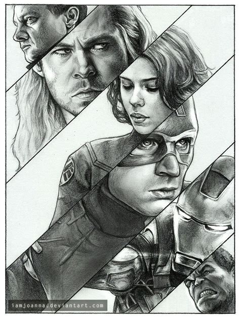 The Avengers By Iamjoanna On Deviantart Marvel Art Drawings Avengers
