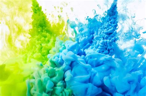 Blue And Green Paint Splash Stock Image Everypixel