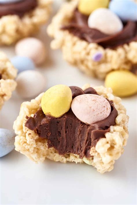 Easter Rice Krispie Treat Nests Recipe Shugary Sweets