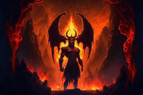 Premium Photo Souls Burning In The Hell Fantasy Illustration Demon