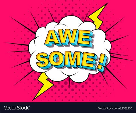 Awesome Comic Cartoon Royalty Free Vector Image