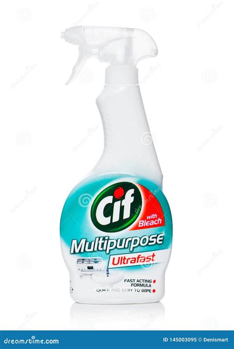 London Uk April 15 2019 Plastic Spray Bottle Of Cif Multipurpose