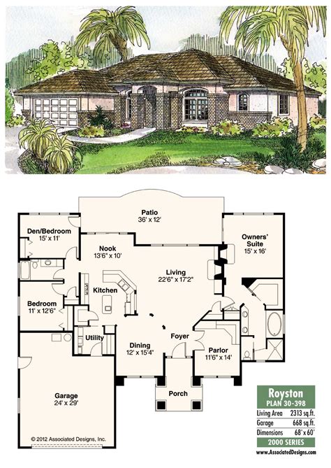 Plan 69022am Single Story Home Plan New House Plans House Plans One