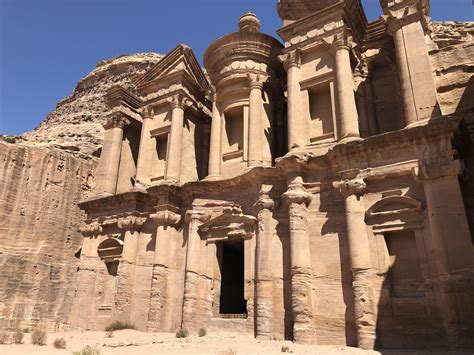Al Deir The Monastery In Petra Jordan This Is The View After A