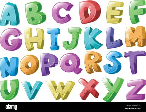 Font Design With English Alphabets Illustration Stock Vector Image