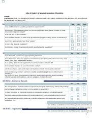 Hazard Identification Checklist Docx Work Health Safety Inspection