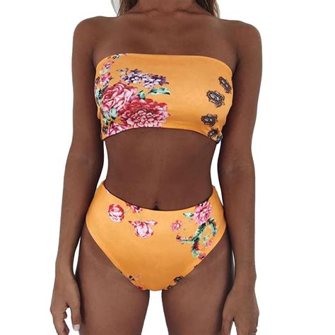 Buy Ishowtienda Swimsuit Women Sexy Bikini Set Print