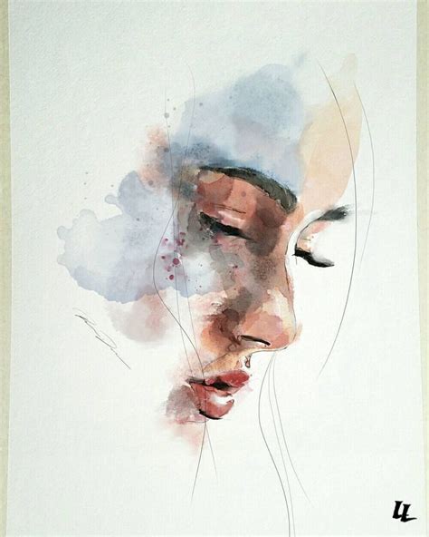 Pin by Ray on Рисунки in Watercolor art face Art painting Watercolor portraits