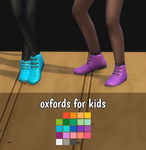 Unisex Oxfords For Kids Sims 4 Update November Silly Mai