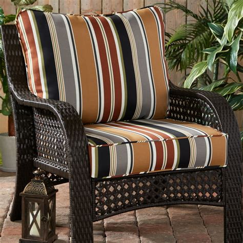 Brick Stripe Outdoor 2 Pc Deep Seat Cushion Set