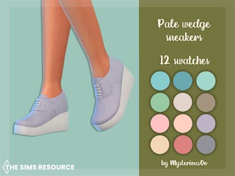 Sims 4 Pale Wedge Sneakers By Mysteriousoo The Sims Game