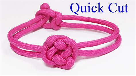 Chinese Button Knot Paracord Bracelet Quick Cut Youtube