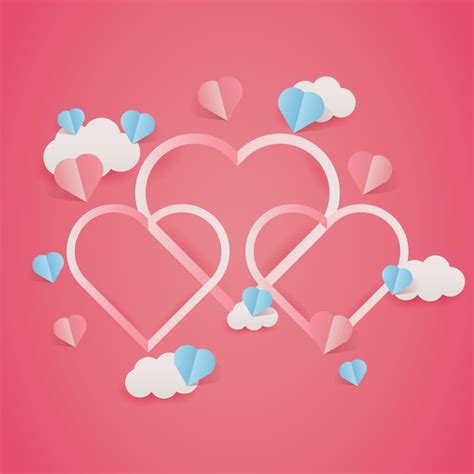 Fondo De Amor Y Día De San Valentín Vector Premium
