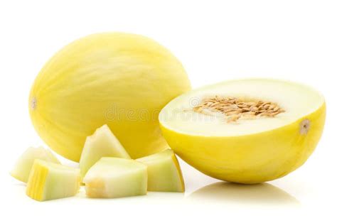 Fresh Honeydew Melon Isolated On White Stock Image Image Of Honey