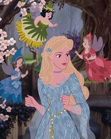 Princess Aurora With The Fairies 🧚 Disney Princess Aurora Aurora