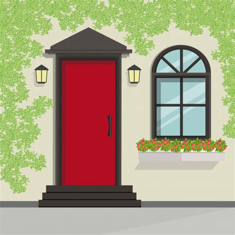 Download this arch exterior door vector designs, door, vector, home transparent png or vector file for free. House front door and window view, vector illustration ...