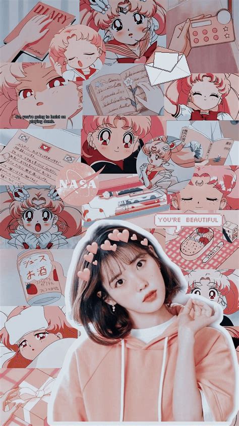 Iu Kpop Wallpaper Anime Pink Sailormoon Iu Wallpaper Cute