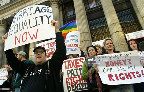 Members Of The Marriage Equality Organization Demonstrate Outside The