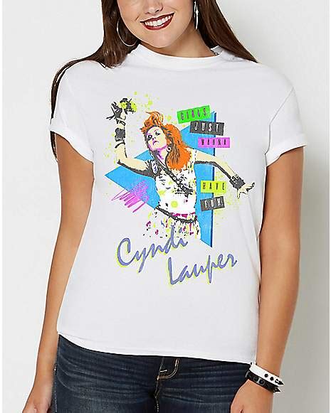 Girls Just Wanna Have Fun T Shirt Cyndi Lauper Spencers