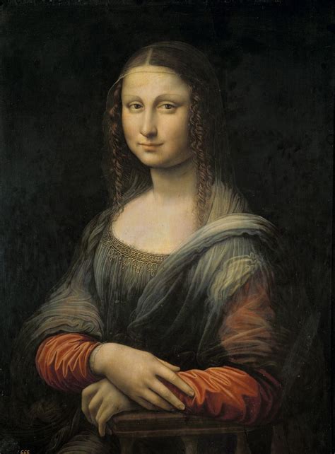 Mona Lisas Little Sister Before Removal Of Black Background Mona