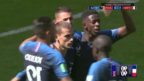 They traditionally play in blue shirts emblazoned with the national emblem of a golden rooster on a red shield, with white shorts and red socks; france vs Australia - YouTube